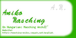 aniko masching business card